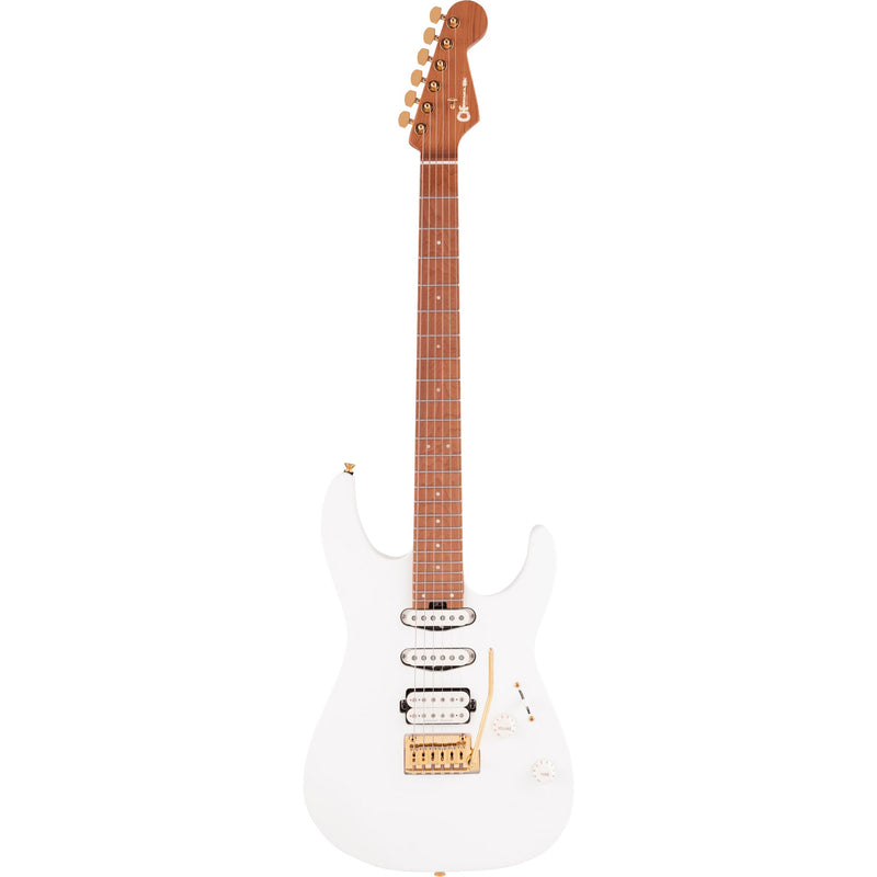 Charvel Pro-Mod DK24 HSS 2PT CM CARM MPL Fingerboard Guitar - Snow White