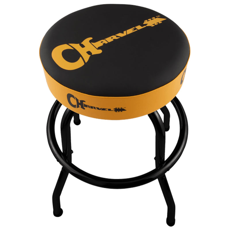Charvel Logo Barstool 24-inch - Black & Yellow