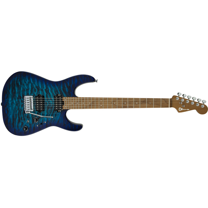 Charvel Pro-Mod DK24 HH 2PT CM, Caramelized Maple Fingerboard, Quilted Maple Top - Chlorine Burst