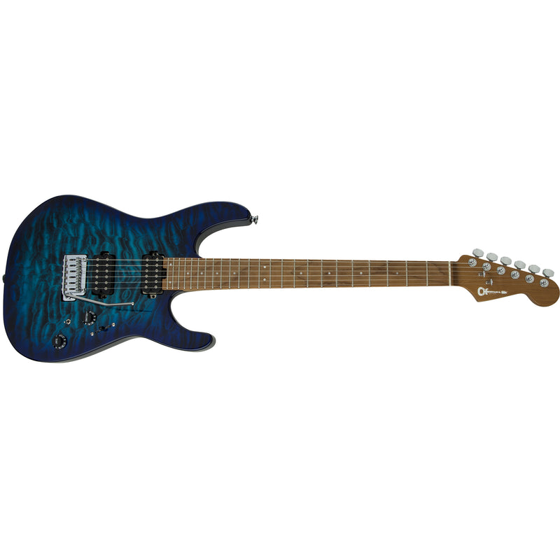 Charvel Pro-Mod DK24 HH 2PT CM, Caramelized Maple Fingerboard, Quilted Maple Top - Chlorine Burst