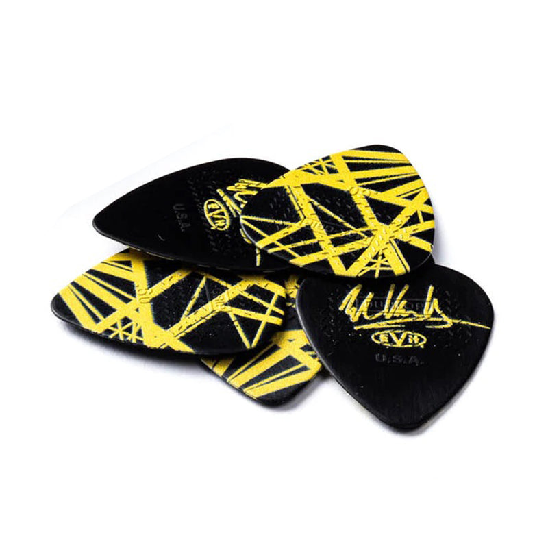 Dunlop 24-Pack EVH Eddie Van Halen VHII Bumblebee Black & Yellow Striped Guitar Picks