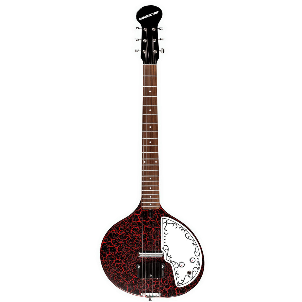 Danelectro Baby Sitar Electric Guitar - Red Crackle Finish