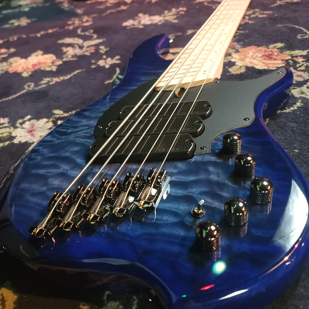 Dingwall Combustion 3X 5-String Multi-Scale Bass - 3-Pickup Quilt Top Indigoburst w/Maple Fretboard