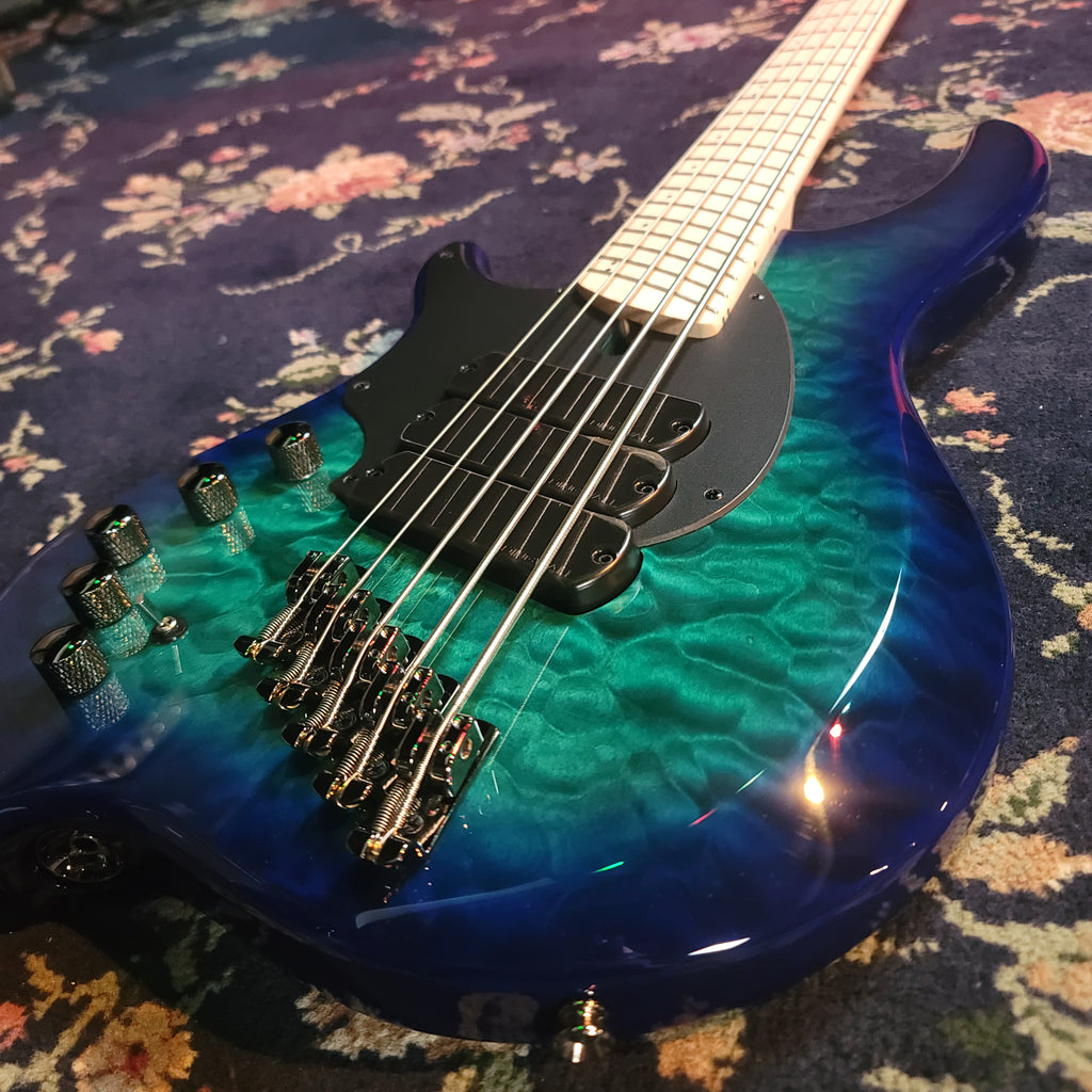 Dingwall Left-Handed Combustion 3X 5-String Multi-Scale Bass - 3-Pickup Quilt Top Whalepoolburst w/Maple Fretboard