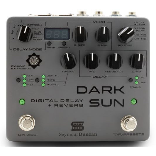 best delay and reverb pedal Seymour Duncan Mark Holcomb Dark Sun Digital Delay + Reverb Pedal