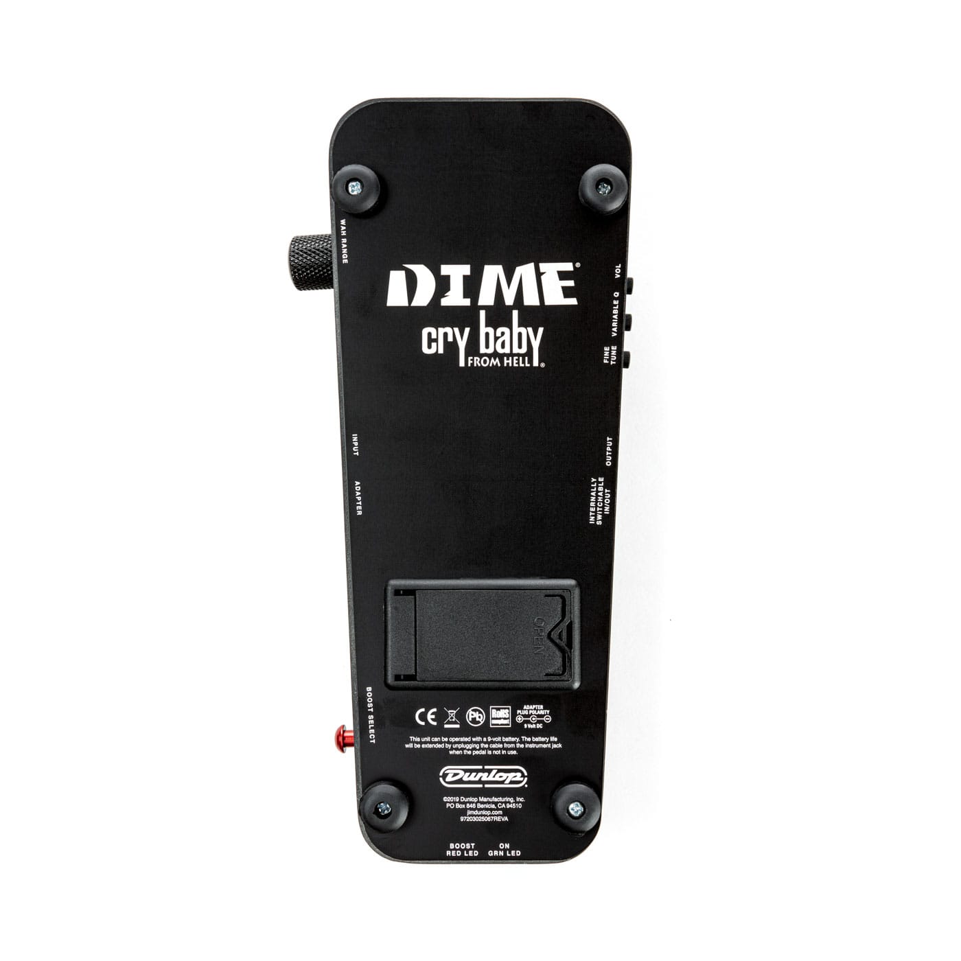 dimebag darrell distortion pedal Dunlop DB01B Dimebag Cry Baby From Hell Wah Pedal