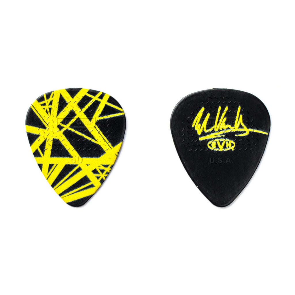 Dunlop EVH Eddie Van Halen VHII Bumblebee Player's Pack - 6 Black & Yellow Striped Guitar Picks