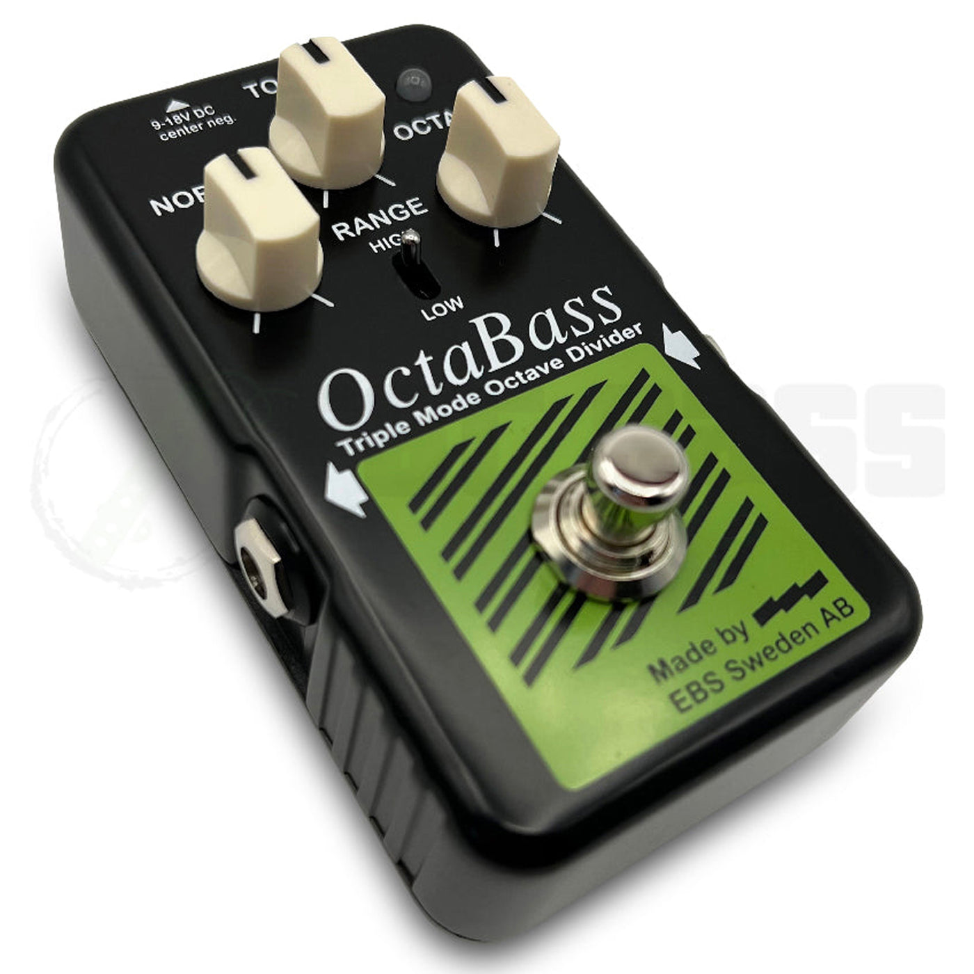 guitar pedal labels EBS Blue Label OctaBass Octave Divider Pedal