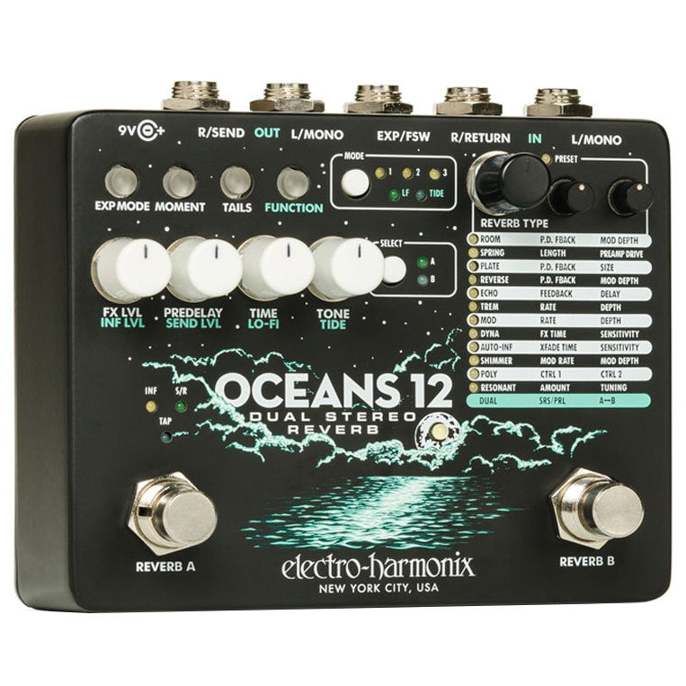 Oceans 12 Multifunction Dual-Stereo Reverb Pedal