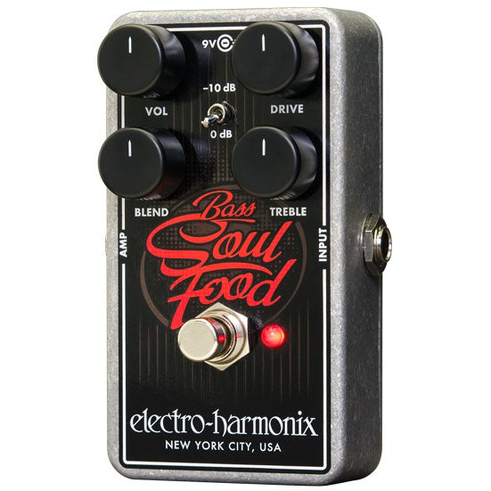 fuzz pedal with clean blend EH Bass Soul Food Pedal – Motor City Guitar