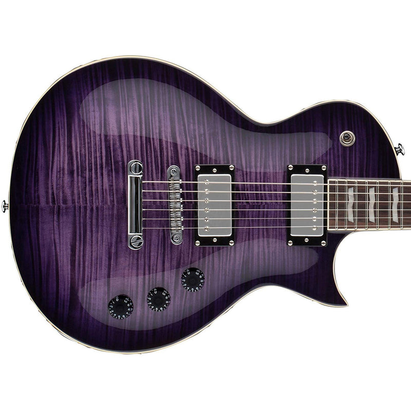 ESP LTD EC-256FM Eclipse Guitar - See Thru Purple Burst
