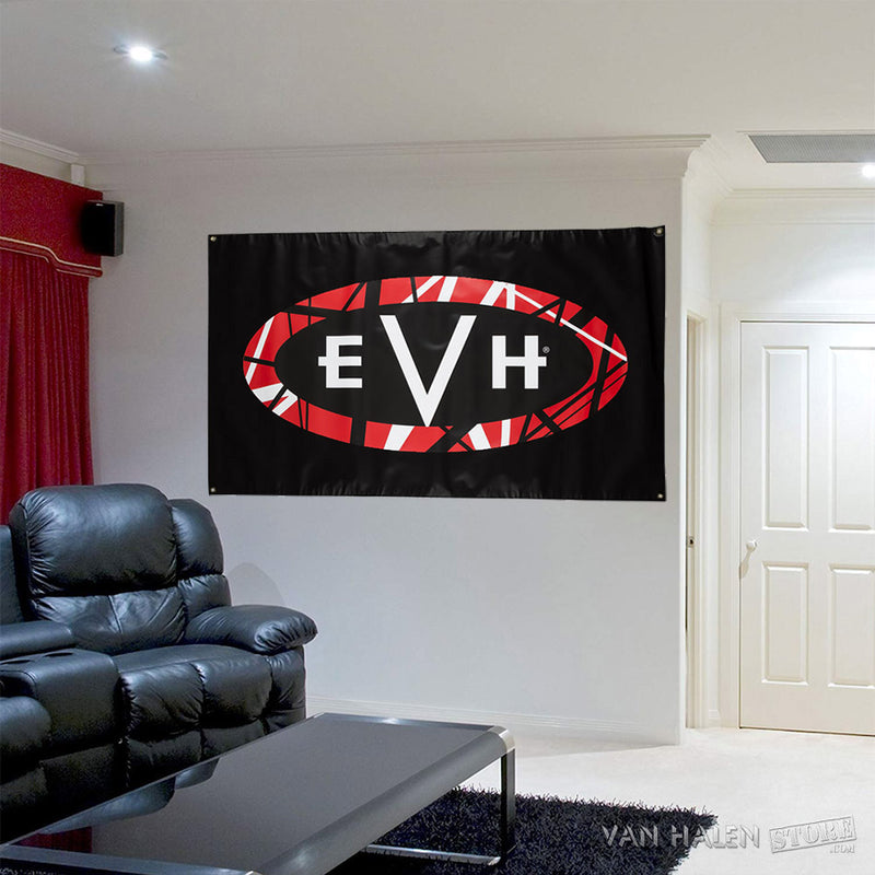 EVH Eddie Van Halen Giant 3x5 Striped Logo Wall Banner