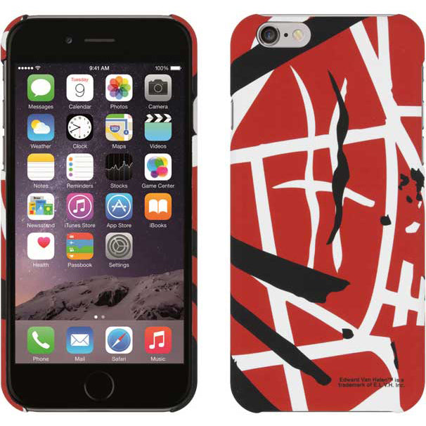 EVH Eddie Van Halen Frankenstein iPhone 6 Plus Case Red, White & Black Striped