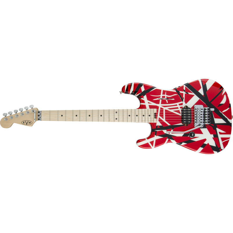 EVH Striped Series Left-Handed Guitar - Red, Black and White Stripes