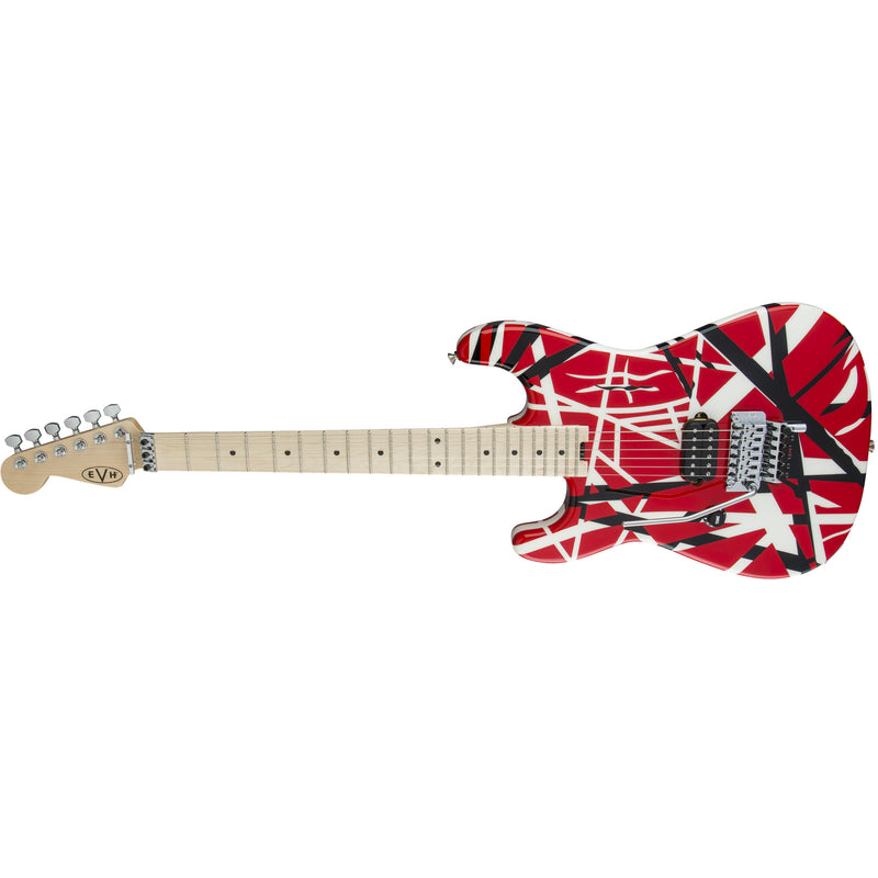 EVH Striped Series Left-Handed Guitar - Red, Black and White Stripes