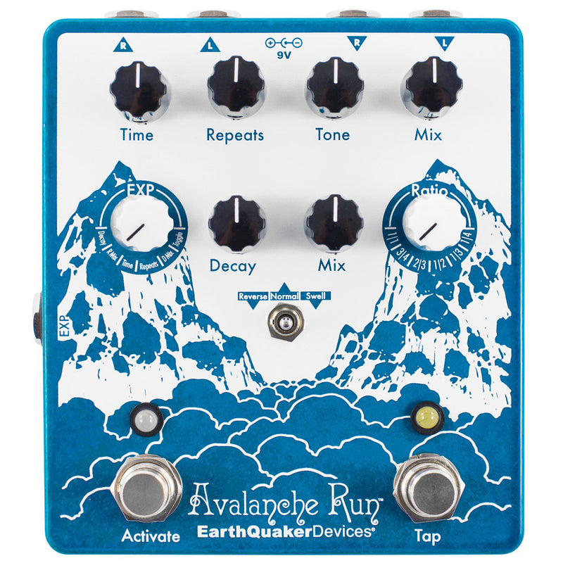 EarthQuaker Avalanche Run Stereo Delay & Reverb Pedal with Tap Tempo V2