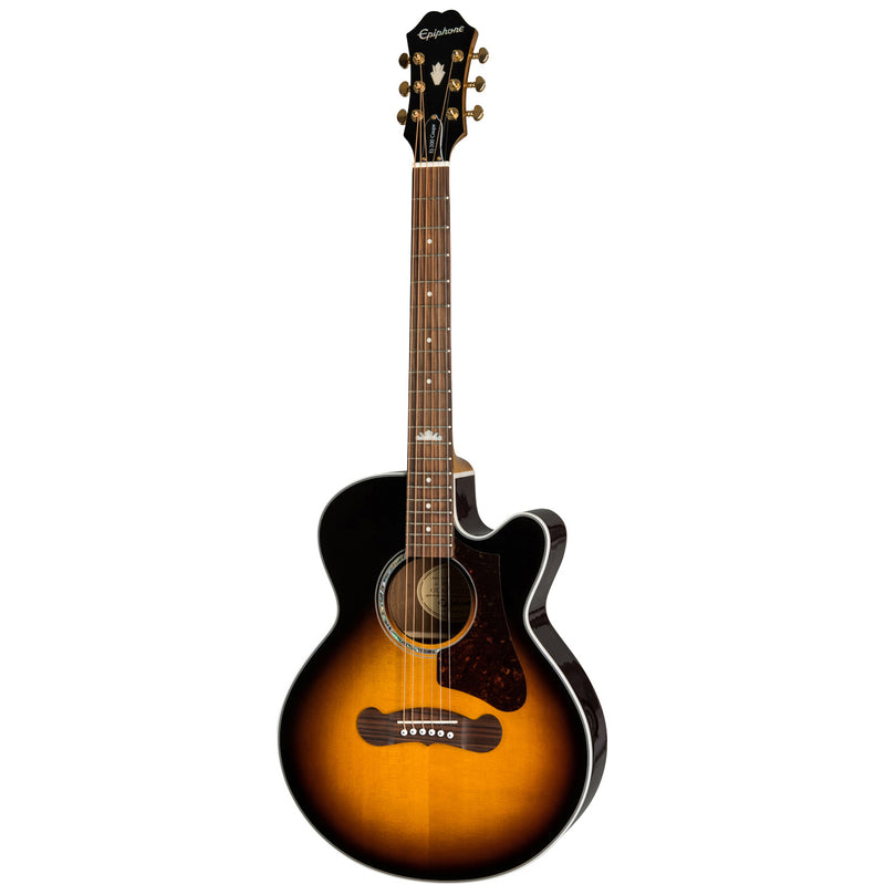 Epiphone J-200 EC Studio Parlor Acoustic-Electric Guitar - Vintage Sunburst