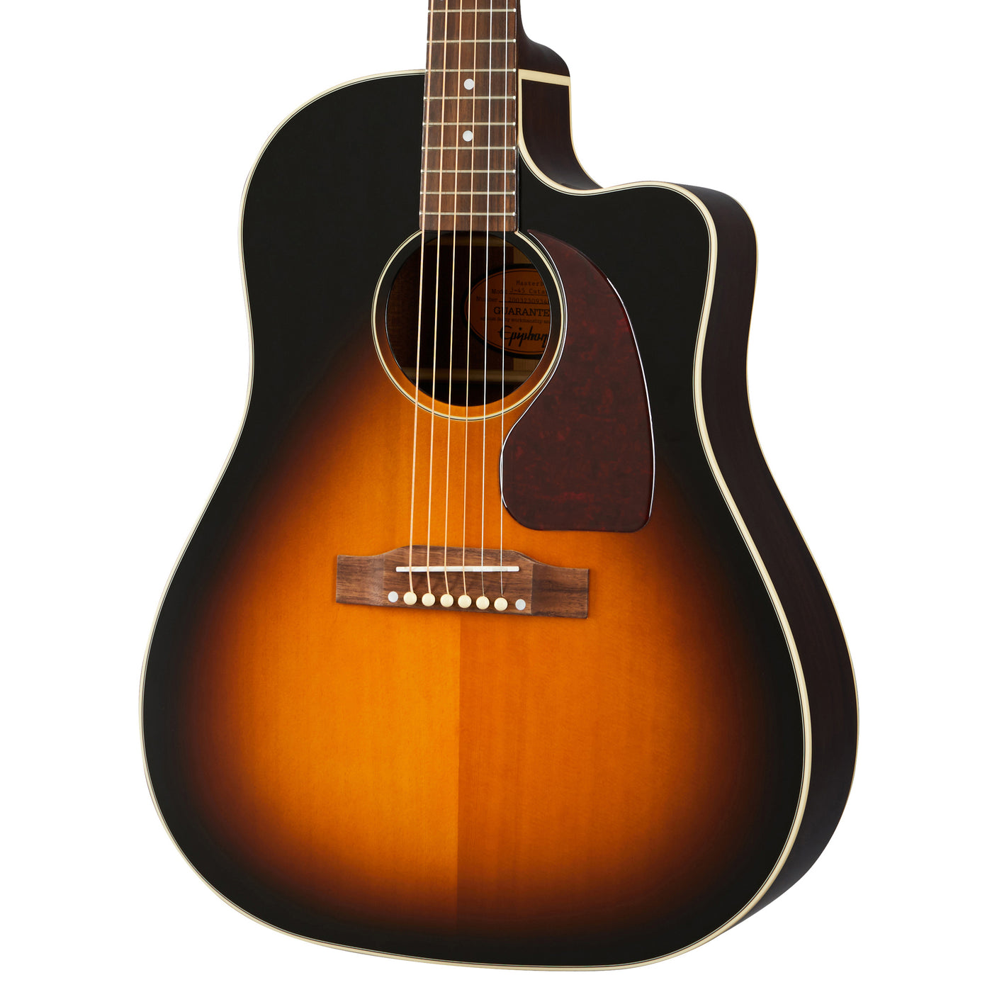 Epiphone Inspired by Gibson J-45 EC Acoustic-Electric Guitar Aged Vintage  Sunburst New