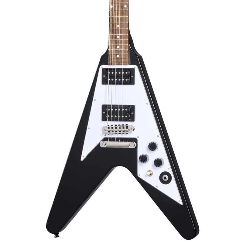 Epiphone Kirk Hammett Signature 1979 Flying V Guitar w/ Gibson Pickups and Hardshell Case - Ebony