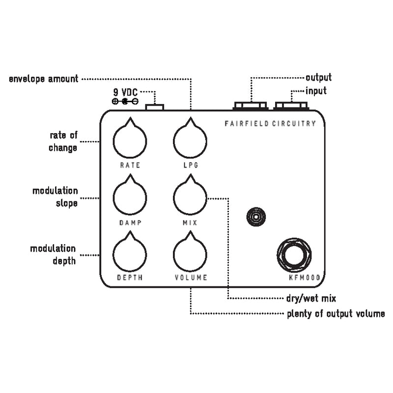 shallow water pedal Fairfield Circuitry Shallow Water K-Field Modulator Guitar Effects Pedal with Patch Cables