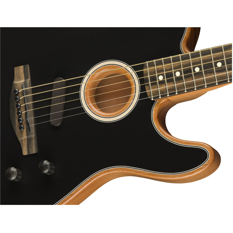 Fender American Acoustasonic Telecaster Acoustic-Electric Guitar - Black