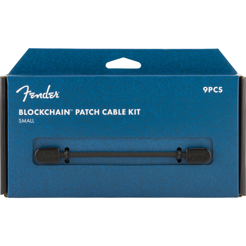 Fender Blockchain Patch Cable Kit - Right Angle to Right Angle - Small, Black