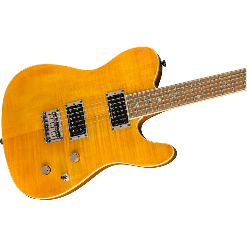 Fender Special Edition Custom Telecaster Flame Maple Top w/ Seymour Duncan Humbuckers - Amber