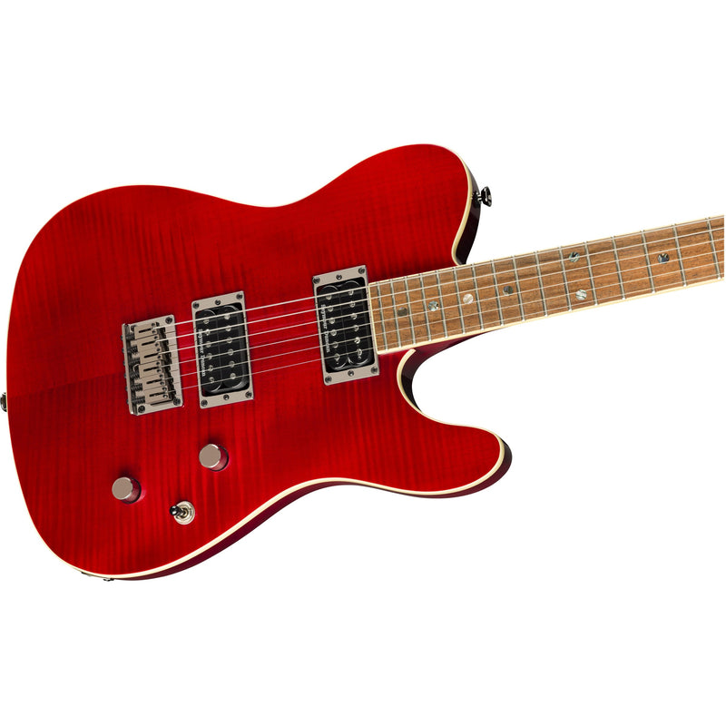 Fender Special Edition Custom Telecaster Flame Maple Top w/ Seymour Duncan Humbuckers - Crimson Red Transparent