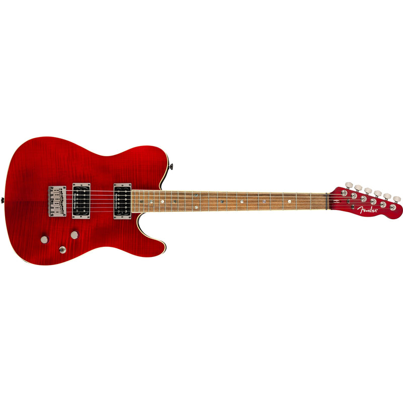 Fender Special Edition Custom Telecaster Flame Maple Top w/ Seymour Duncan Humbuckers - Crimson Red Transparent