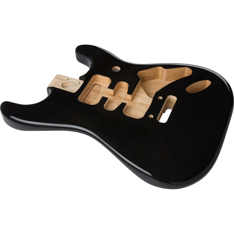 Fender Deluxe Series Stratocaster HSH Alder Body 2-Point Bridge Mount - Black
