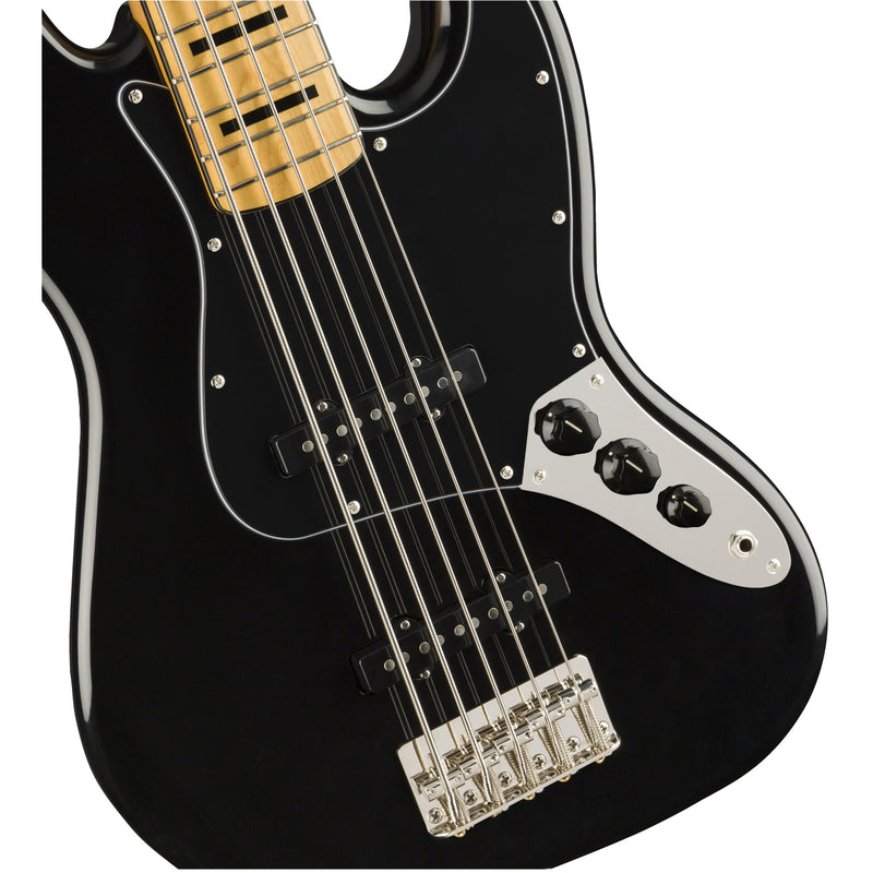 Squier Classic Vibe 70s Jazz Bass V 5-String Bass - Black w/ Maple Fingerboard