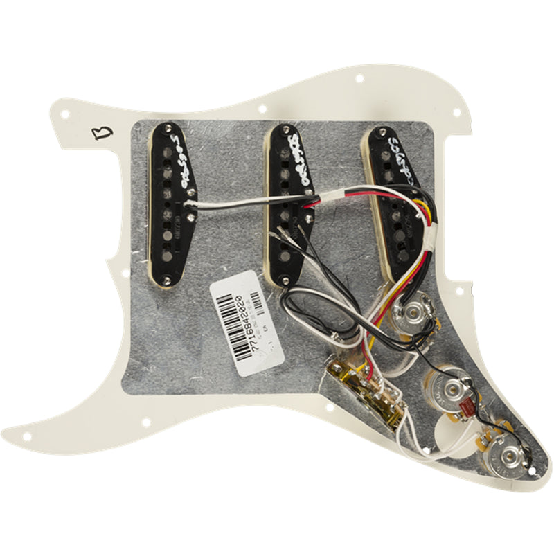 Fender Pre-Wired Stratocaster Pickguard Assembly w/Tex Mex Pickups - White/Black/White
