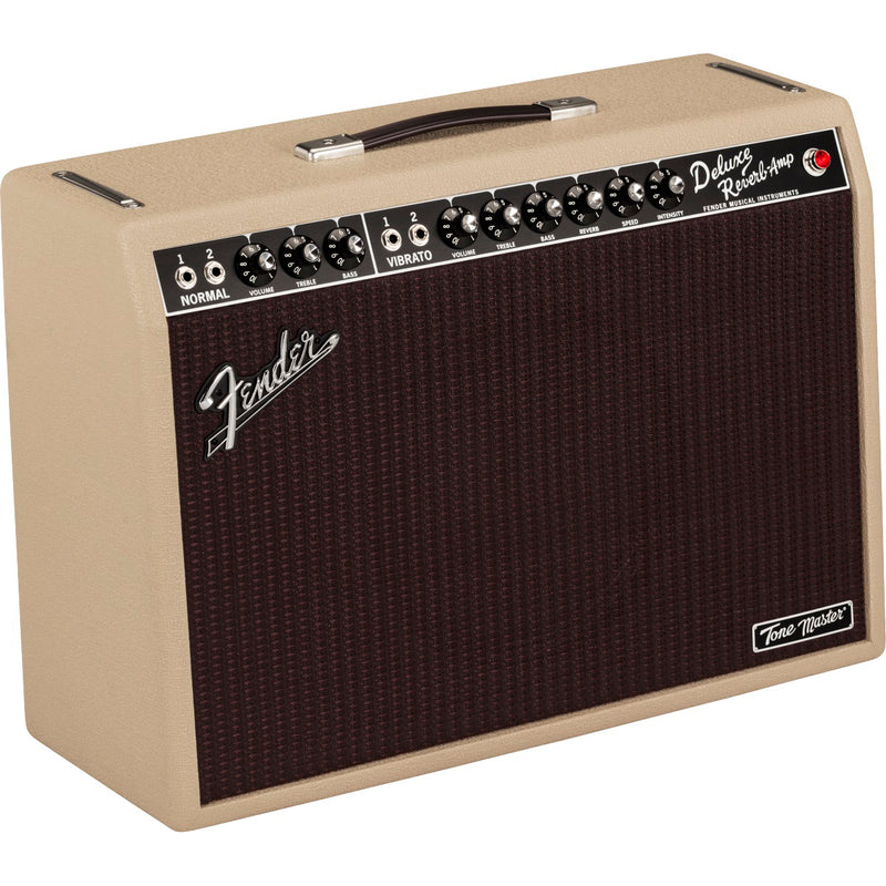 Fender Tone Master Deluxe Reverb 1x12" 22 Watt Solid State Guitar Combo Amplifier - Blonde