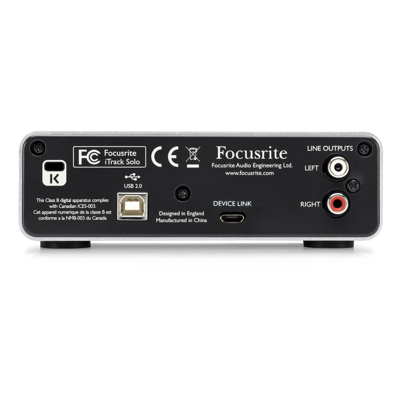 Focusrite iTrack Solo (Lightning) - USB Audio Interface for iPad, Mac, PC