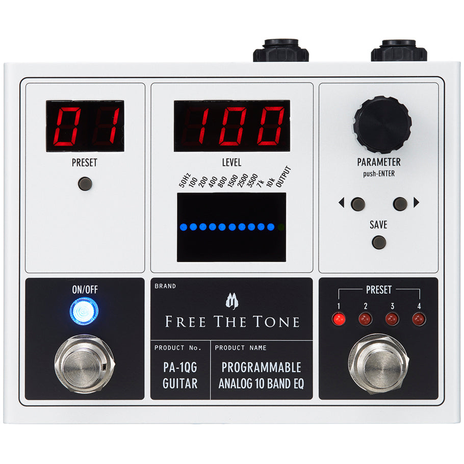 Free The Tone PA-1QG Programmable Analog 10-Band Guitar EQ Pedal