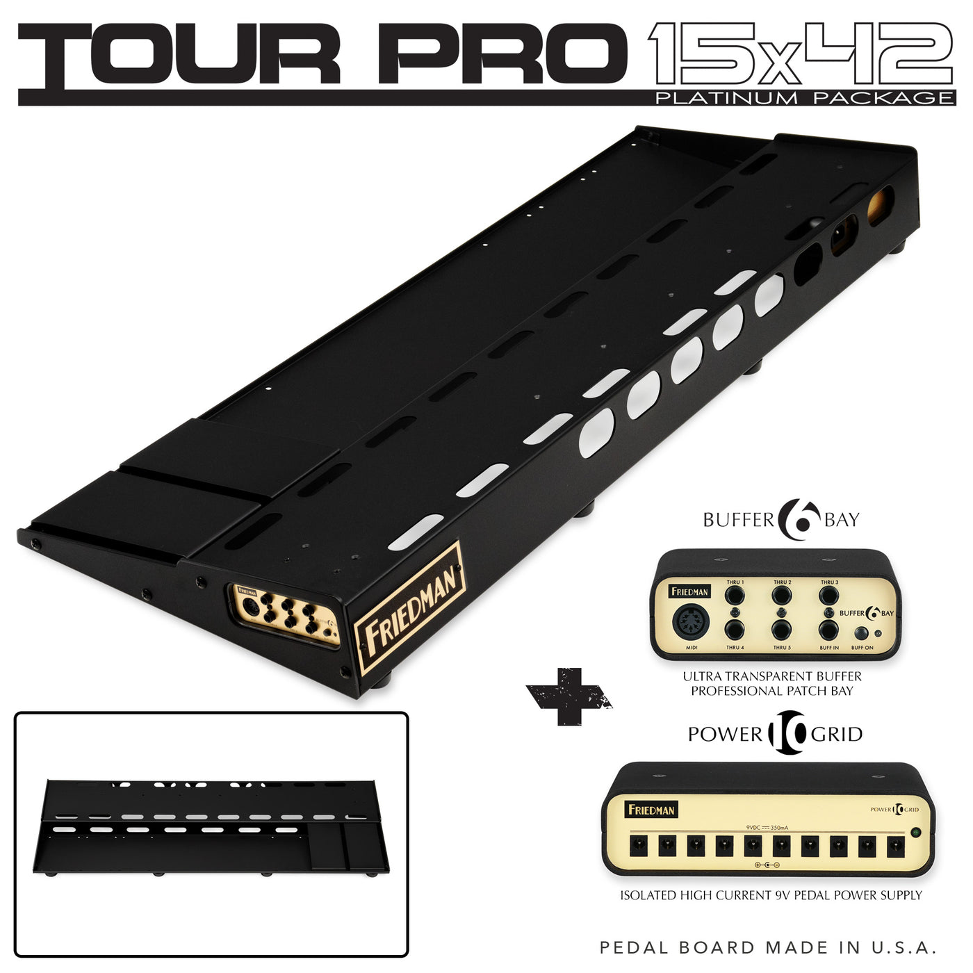 powered guitar pedal board Friedman Tourpro 1542 Plat – Motor City Guitar