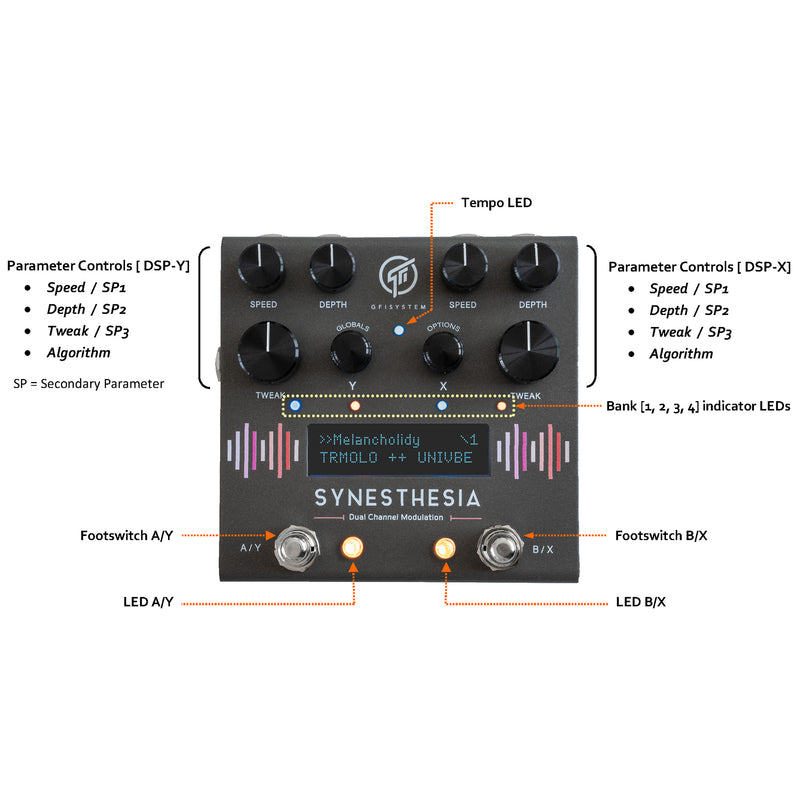 dual modulation pedal GFI Systems - SYNESTHESIA