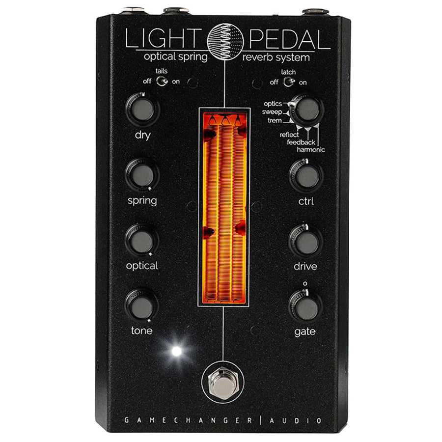 first reverb pedal Gamechanger Audio Light Pedal Optical Spring Reverb Pedal