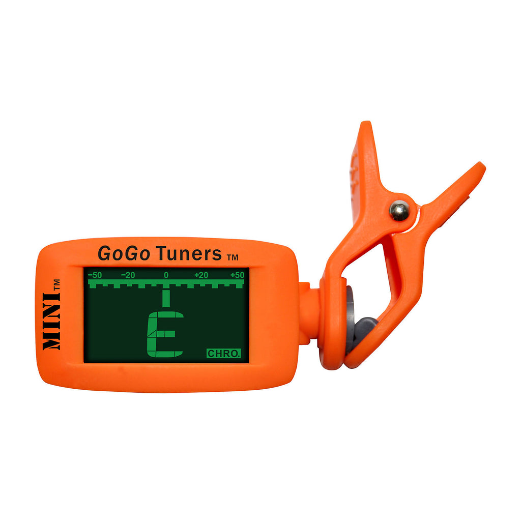 GoGo Tuners Mini Clip-On Chromatic Guitar Tuner - Orange