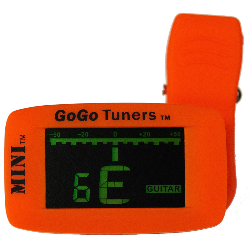 GoGo Tuners Mini Clip-On Chromatic Guitar Tuner - Orange