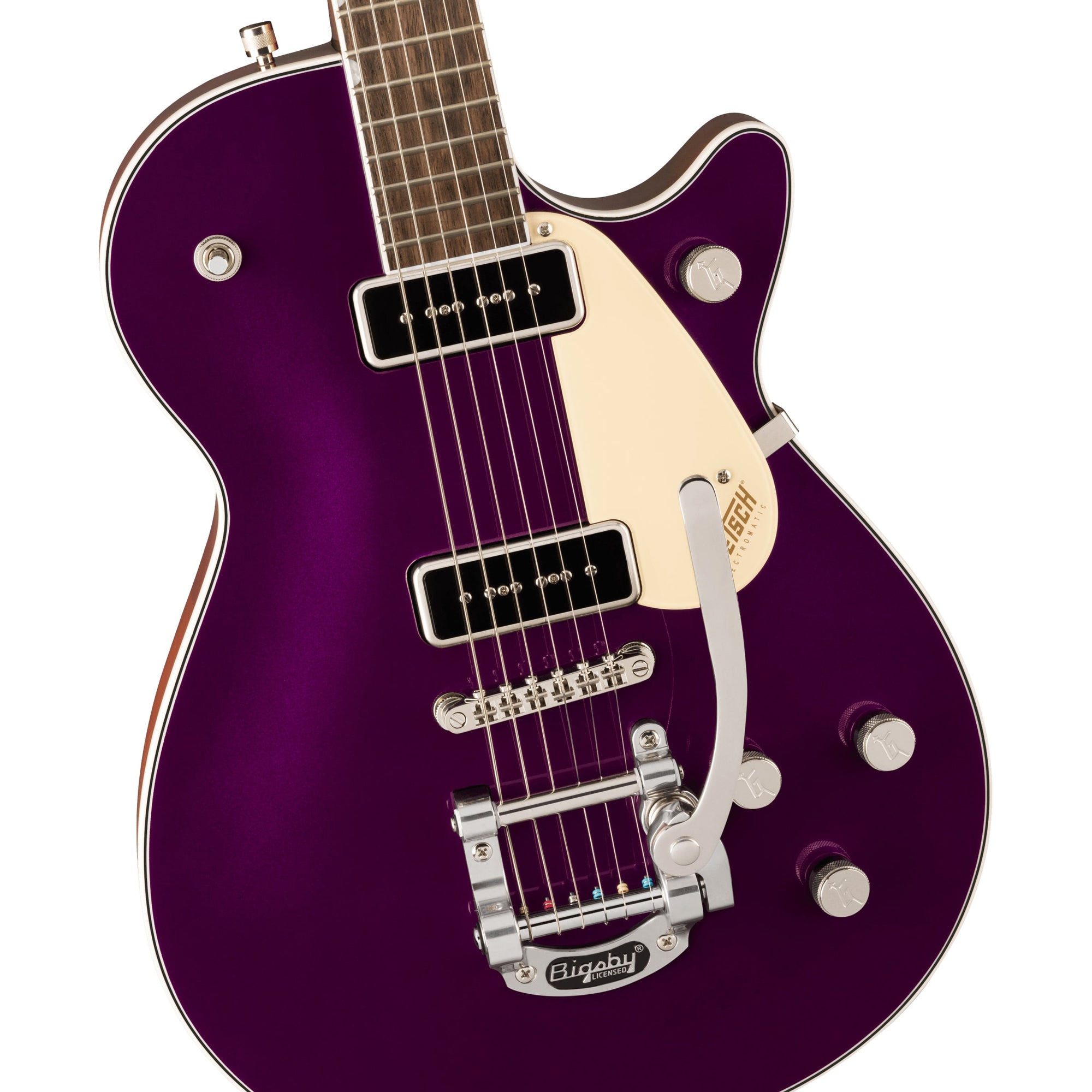 Gretsch エレキギター パープル Bigsby搭載 Gretsch G5210TP90 JET AMTHST – Motor City Guitar