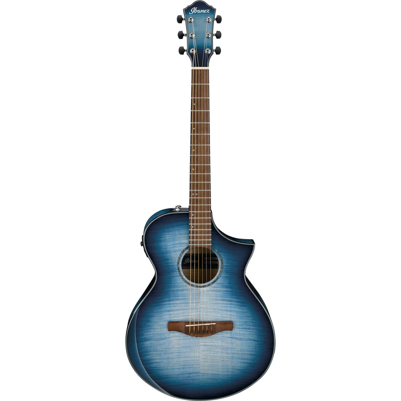 Ibanez AEWC400 AEW Series Acoustic-Electric Guitar - Indigo Blue Burst High Gloss