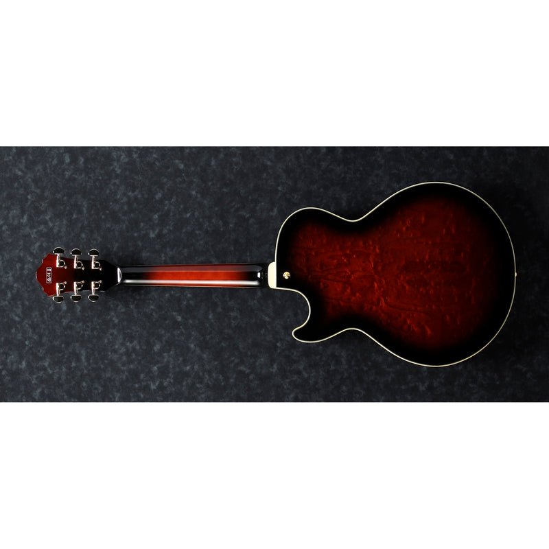 Ibanez AG95QADBS AG Artcore Expressionist Guitar - Dark Brown Sunburst