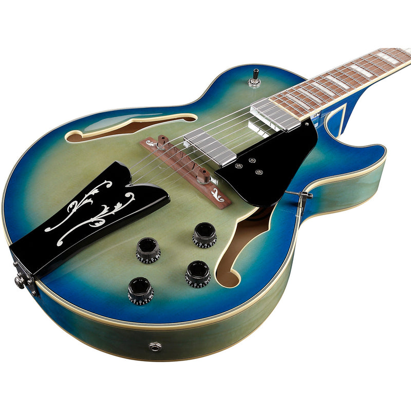 Ibanez GB10EMJBB George Benson Signature Hollow Body Guitar - Jet Blue Burst