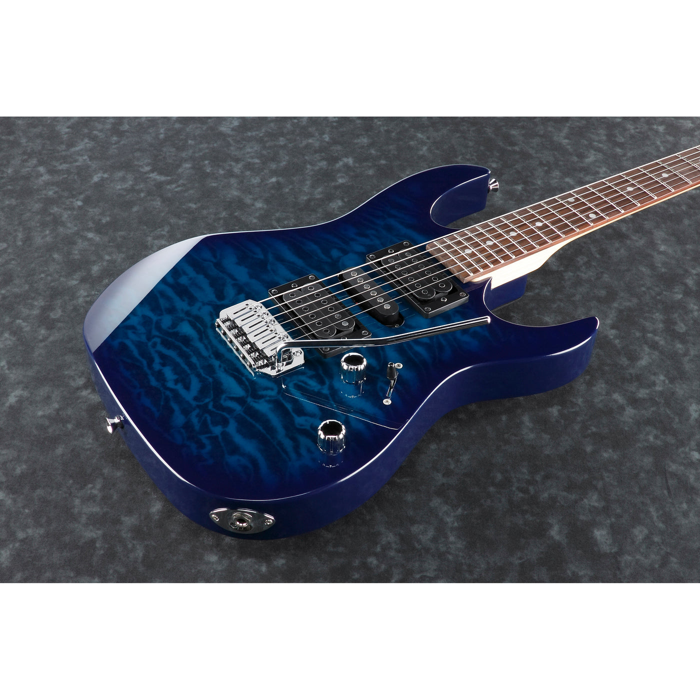 Omega Music  IBANEZ GRX70QATBB Gio Bleu Guitare électrique