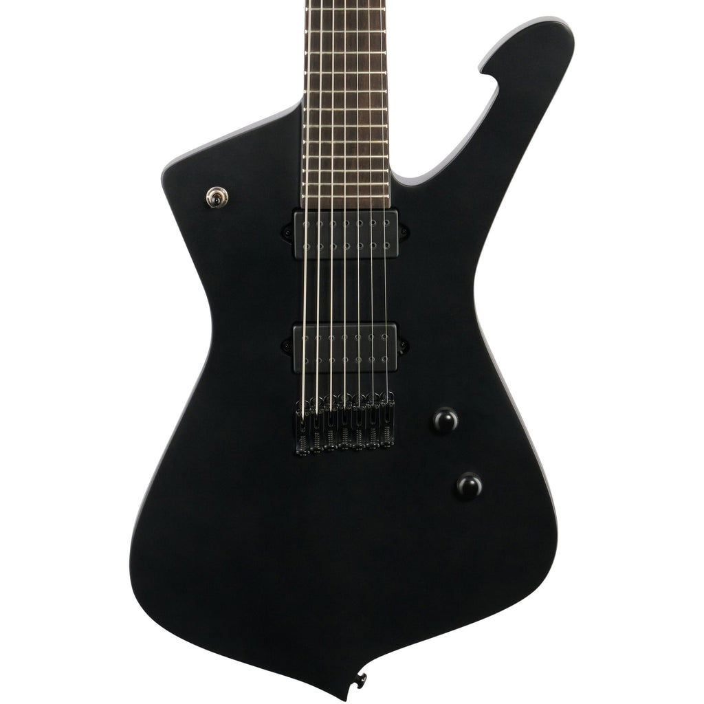 Ibanez ICTB721 Iron Label Iceman 7-String HH Guitar w/ Dimarzio Pickups - Black Flat