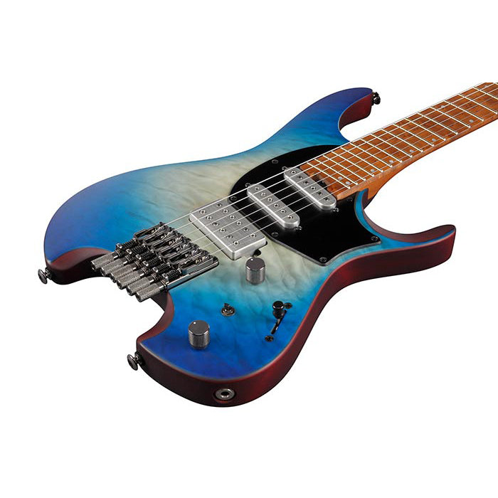 Ibanez QX54QM Headless Guitar w/ Multi-Scale Neck - Blue Sphere Burst Matte