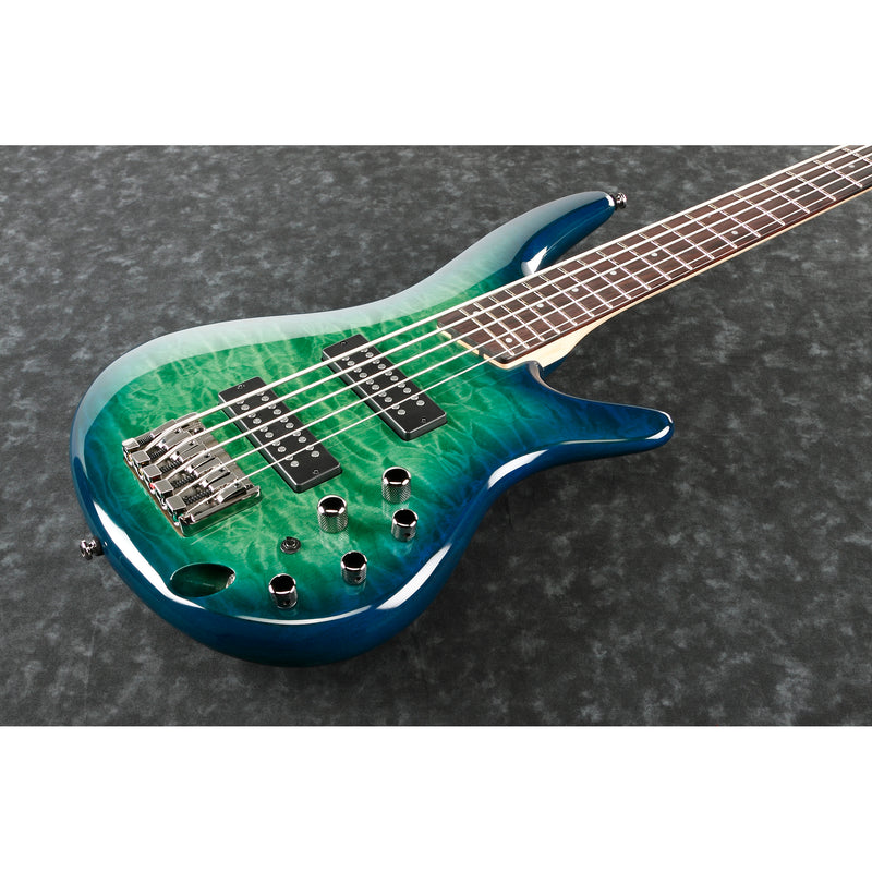 Ibanez SR405EQMSLG SR Standard 5-string Bass - Surreal Blue Burst Gloss