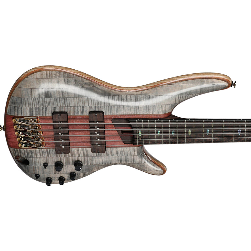 Ibanez SR5CMDX Premium 5-String Bass w/ Nordstrand Pickups - Black Ice Low Gloss