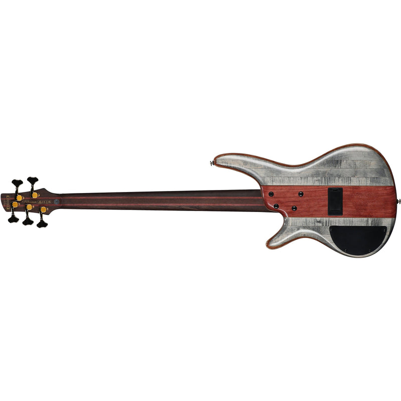 Ibanez SR5CMDX Premium 5-String Bass w/ Nordstrand Pickups - Black Ice Low Gloss